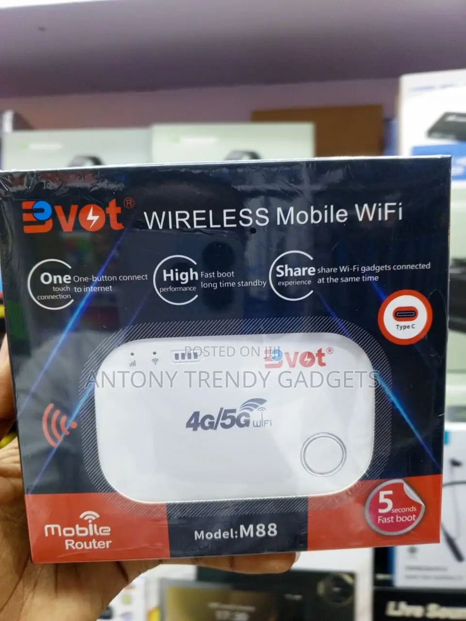 BVOT M88 4G WiFi Router for Safaricom 150Mbps 10 Devices