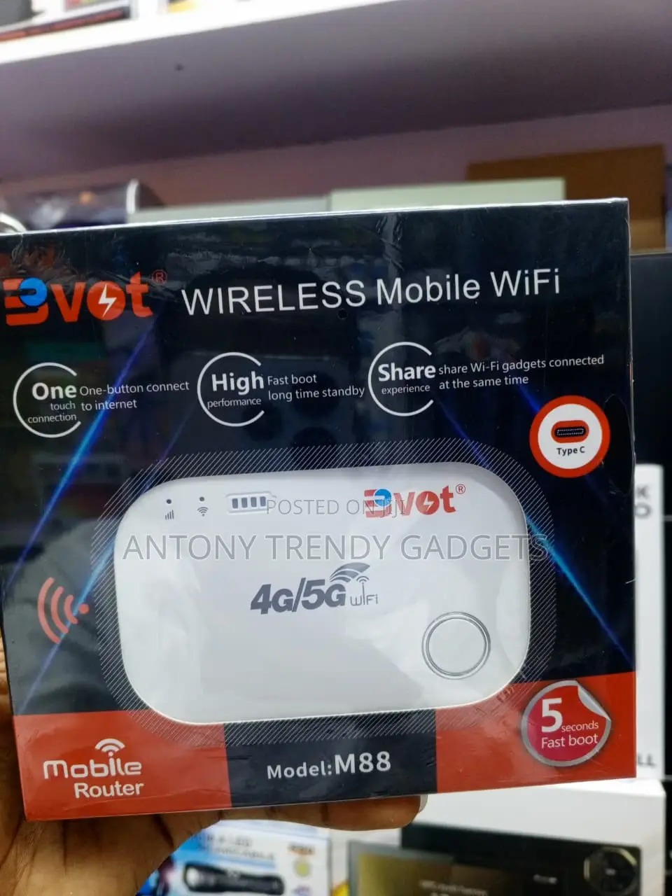 BVOT M88 Travel WiFi Hotspot 150Mbps for 10 Devices