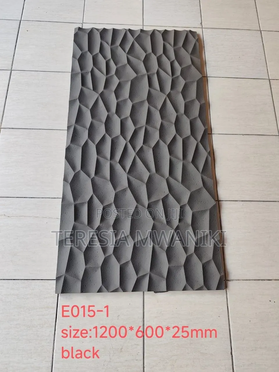 Jek Black Pu Stone Wall Panel.