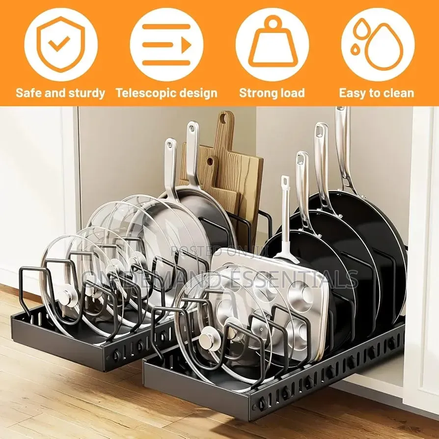 Heavy Duty Pull-Out Pot & Pan Organizer