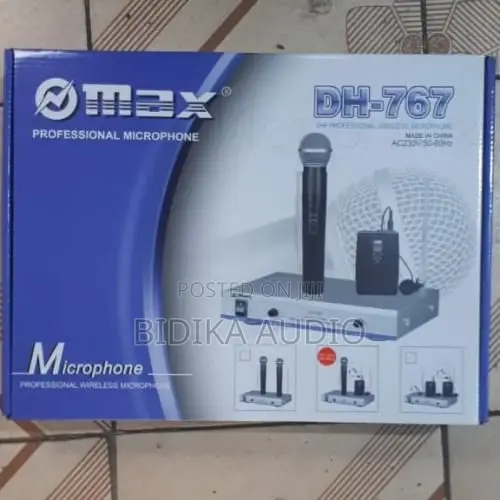 Max Dual 2 in 1 UHF Wireless Microphone System DH-767