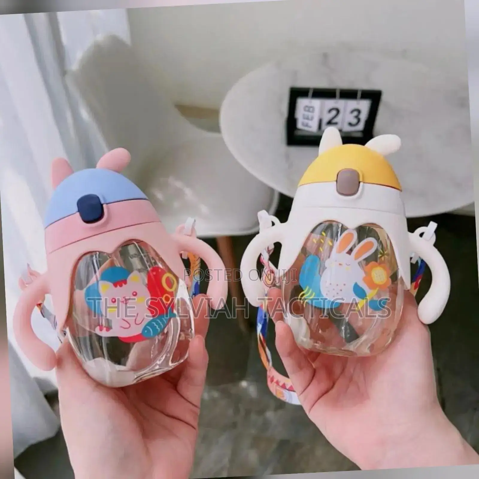 *Kids Water Cup for School, Special Anti-Fall Straw, Anti-Choke