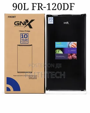 GNIX FR-120DF 90L Single Door Frost Refrigerator in Black