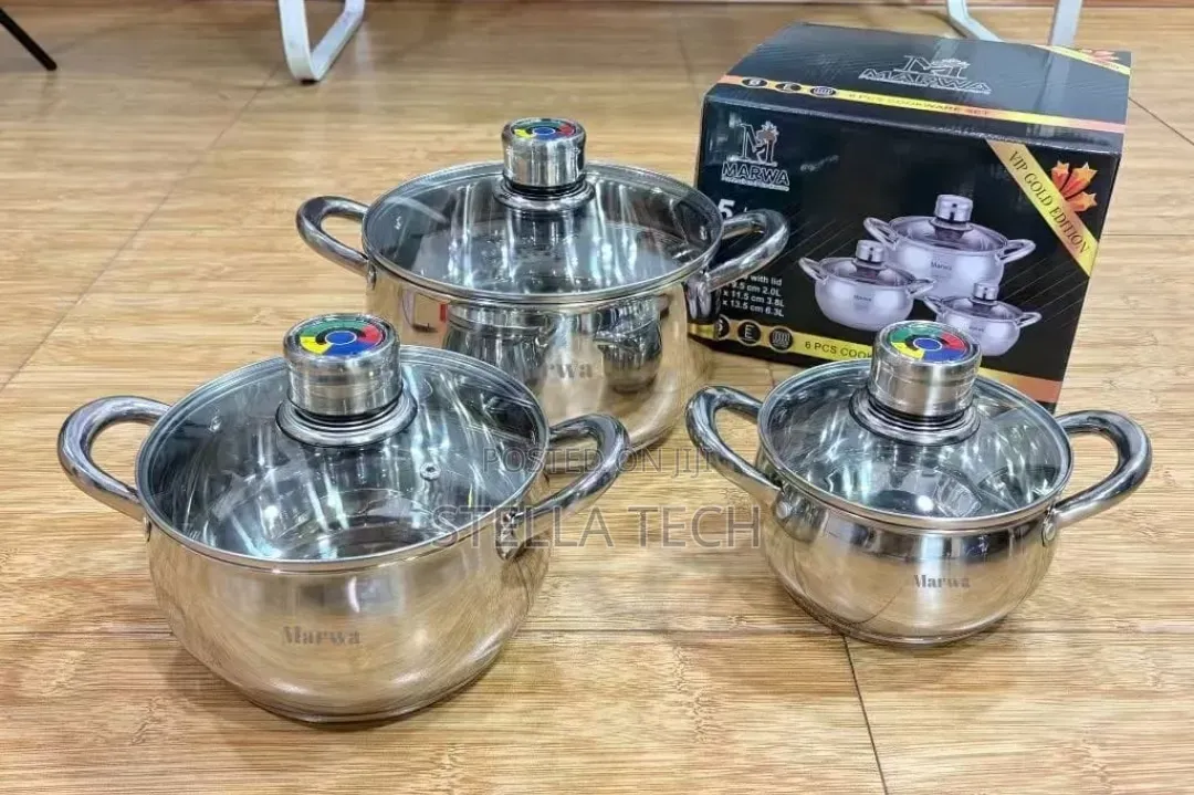 6-Piece Marwa (Kaisa Villa) Stainless Steel Cookware Set