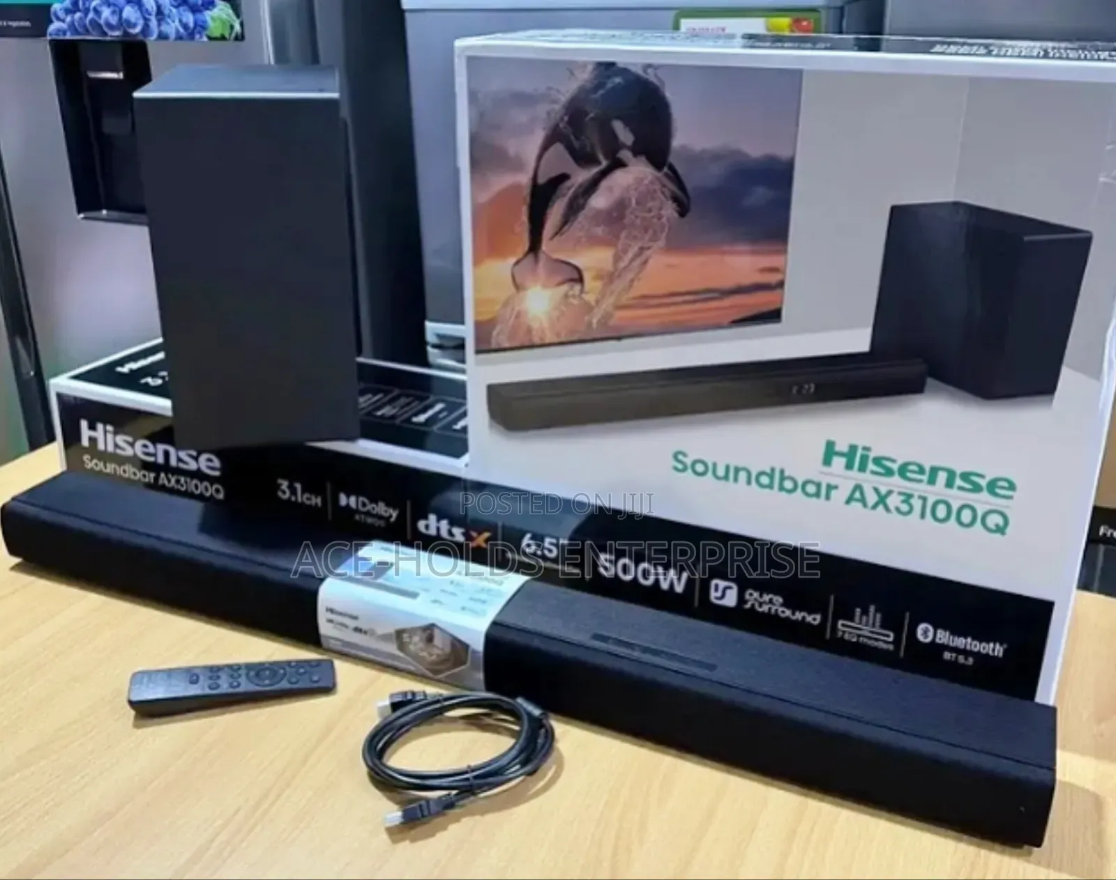 500watts - Hisense 3.1Ch Soundbar (AX3100Q) Dolby Atmos