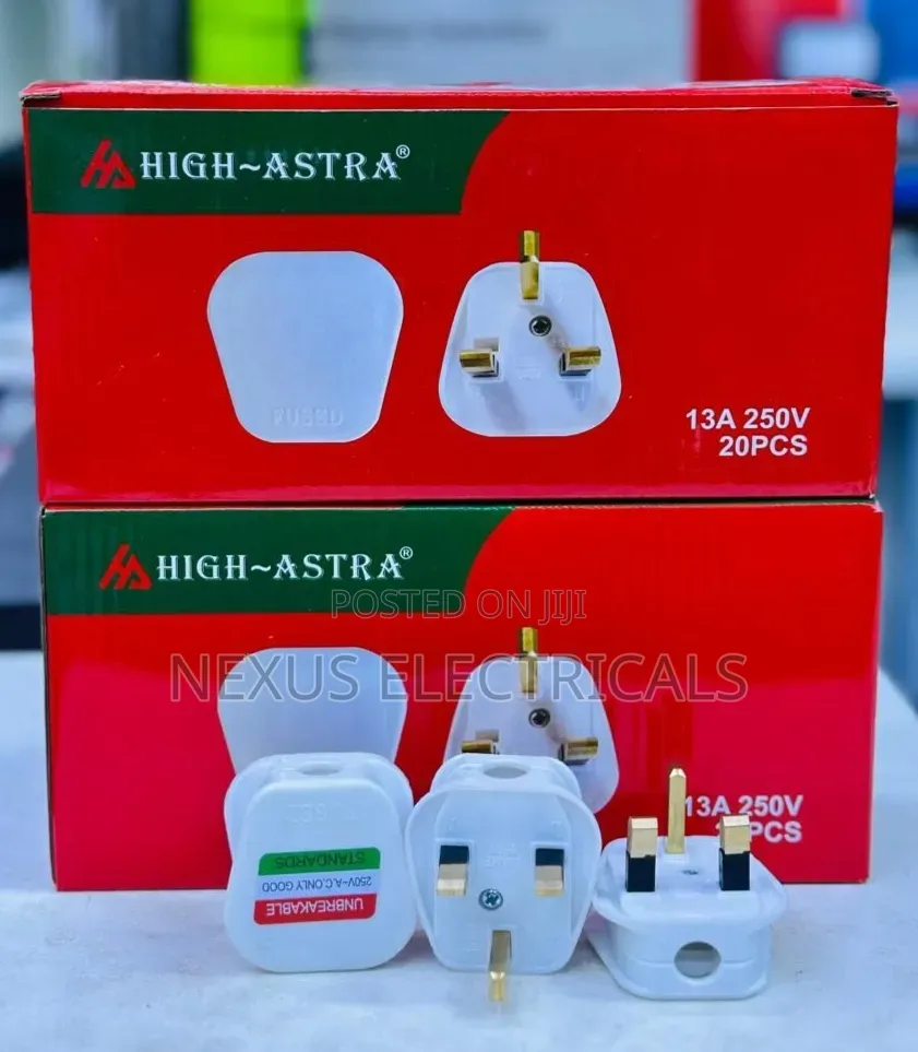 3-Pin Fused Electrical Top Plugs (10pcs)