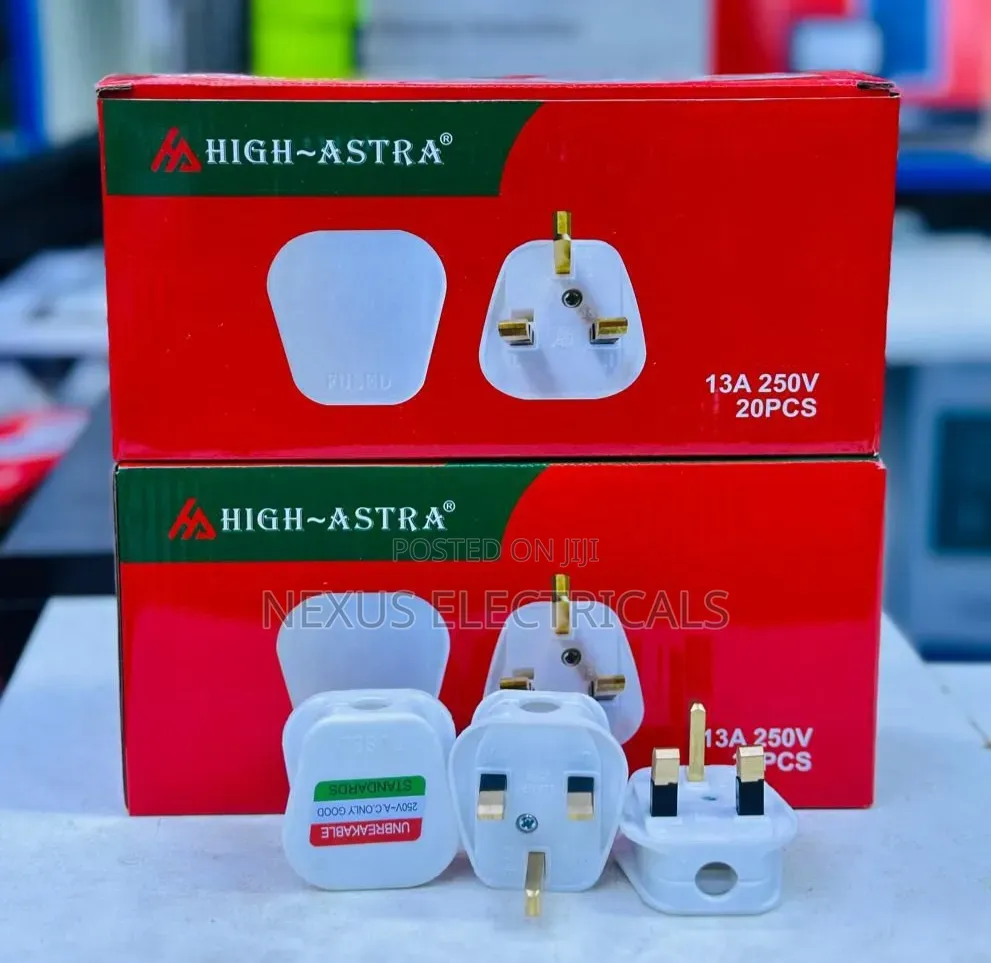 3-Pin Fused Electrical Top Plugs (10pcs)