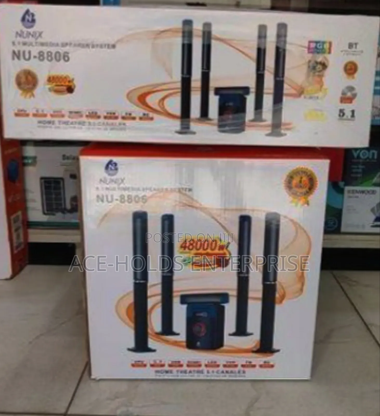 Home Theatre - 5.1ch Nunix Sub-Woofer System (270watts) NU-8806