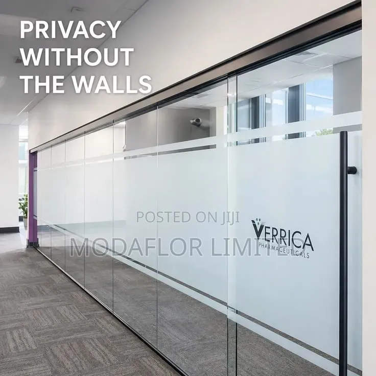 Custom Company Name Frosted Film for Glass Panels
