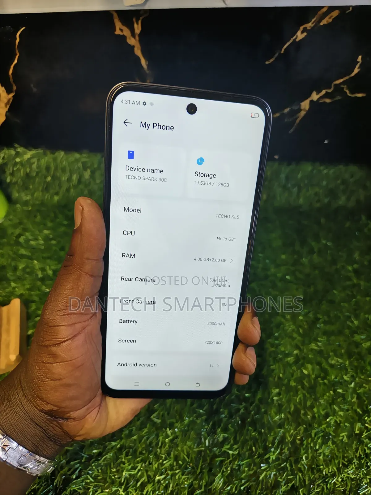 Tecno Spark 30C 128 GB White