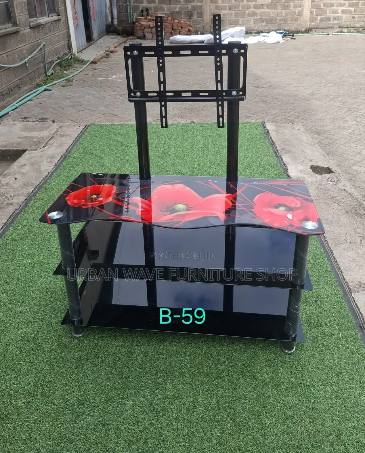 Black Glass TV Stands