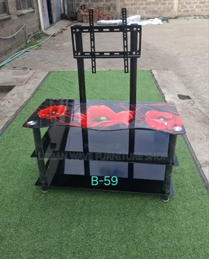 Black Glass TV Stands