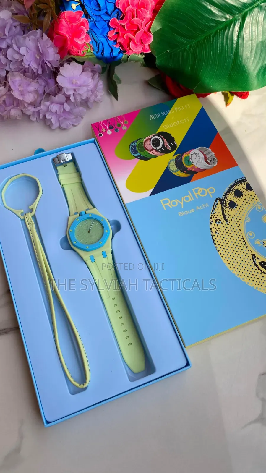 Trendy Ap X Swatch Royal Pop
Rubber Comfortable Strap
Silent Movement