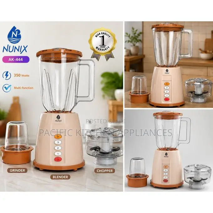 Nunix Blender 3 in 1 With Grinder and Food Chopper