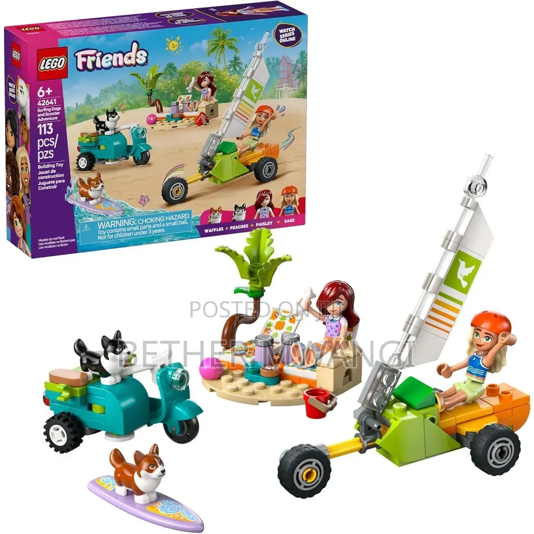LEGO Friends Surfing Dogs and Scooter Adventure Building Toy