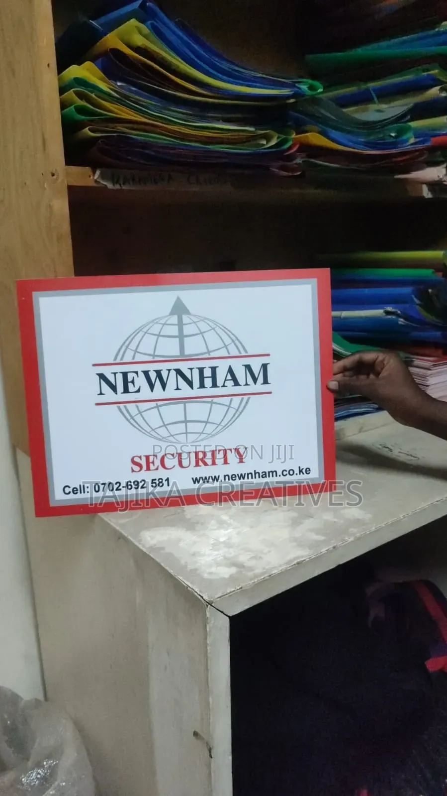 Printed Placards or Office Signs