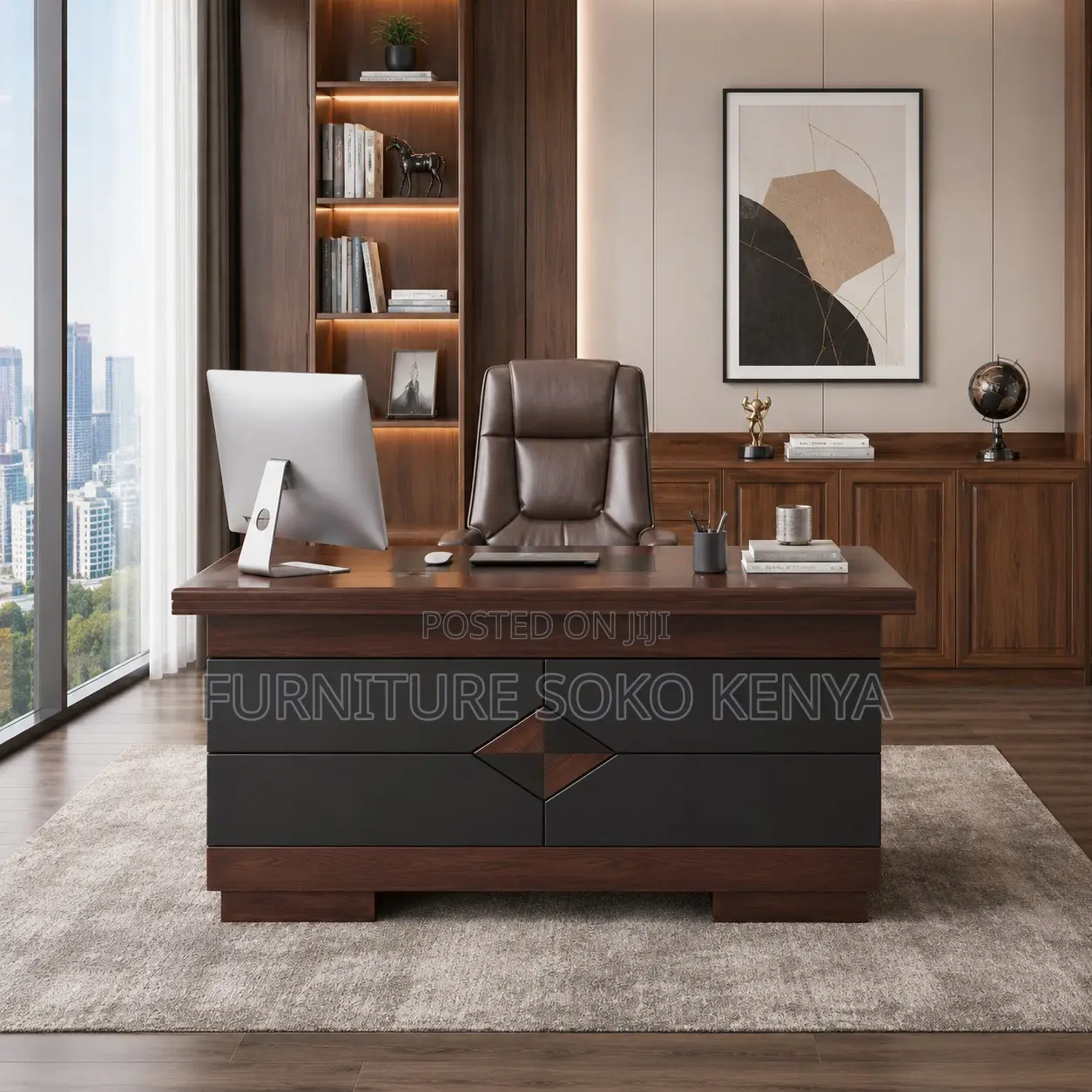 1.2 Meters Mahogany Home Office Desk | Executive | Workstation Table