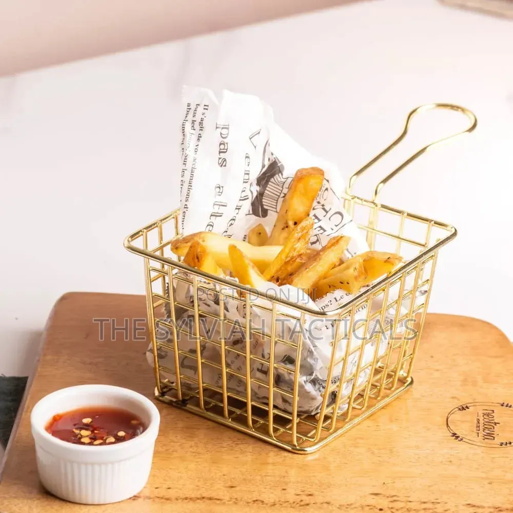 *French Fries Basket Deep Fryer Square for Fry Holder Suitable