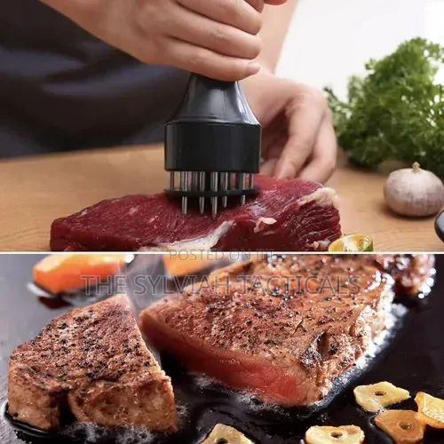 *2 in 1 Meat Tenderizer Tool, 21 Stainless Steel Meat Tenderizer