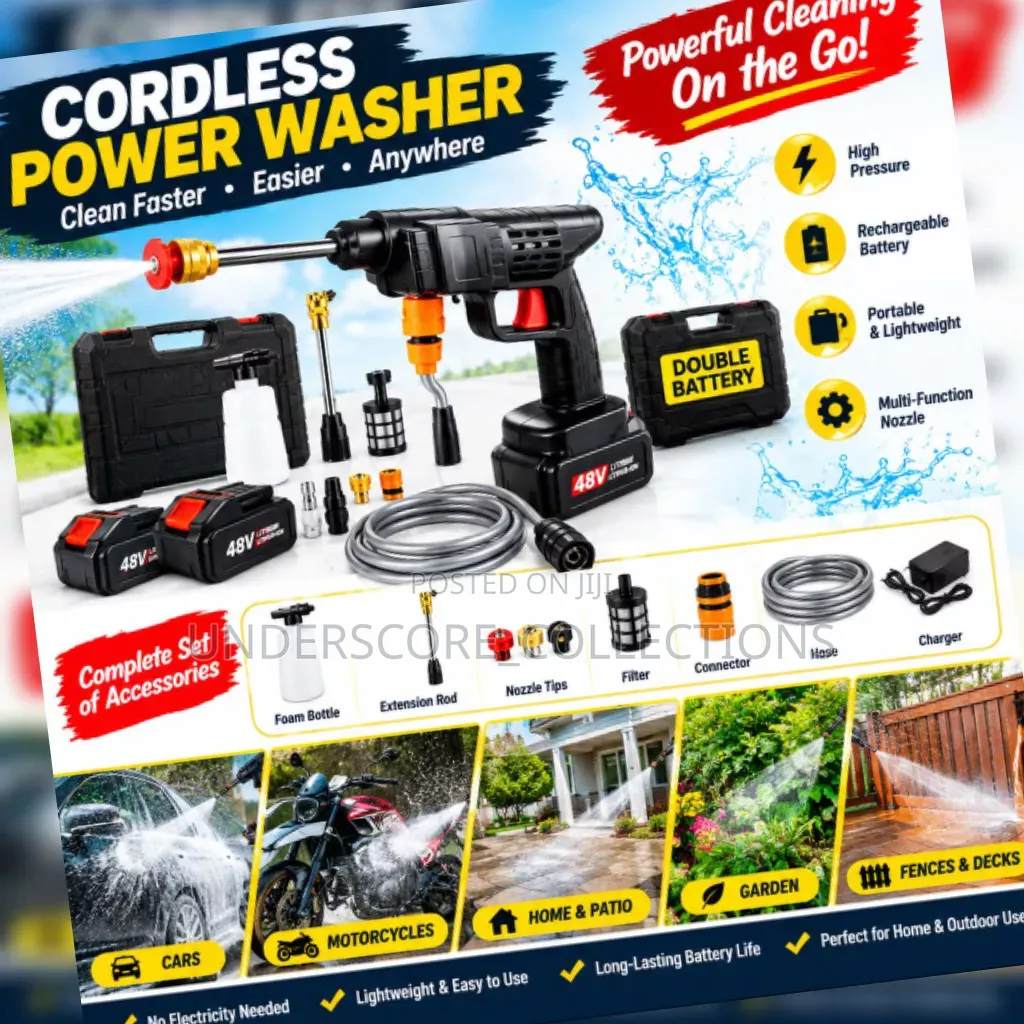 Wireless Car Wash Spray Gun Machine With Portable Lithium Battery