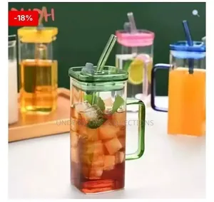 Mason Jar With a Straw