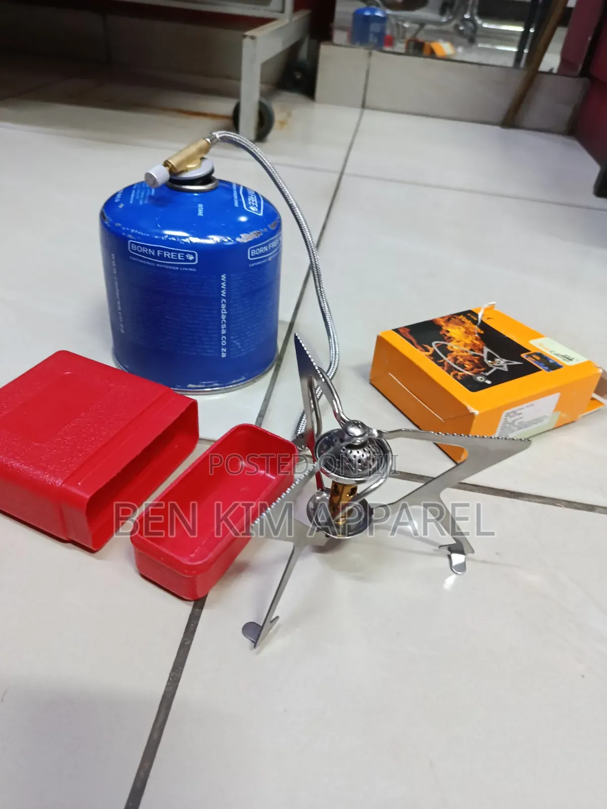 Portable Camping Stove With Large Gas Cartilage Screw Type