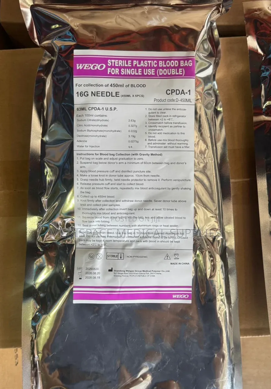 450ml G16 Sterile Double Blood Bag