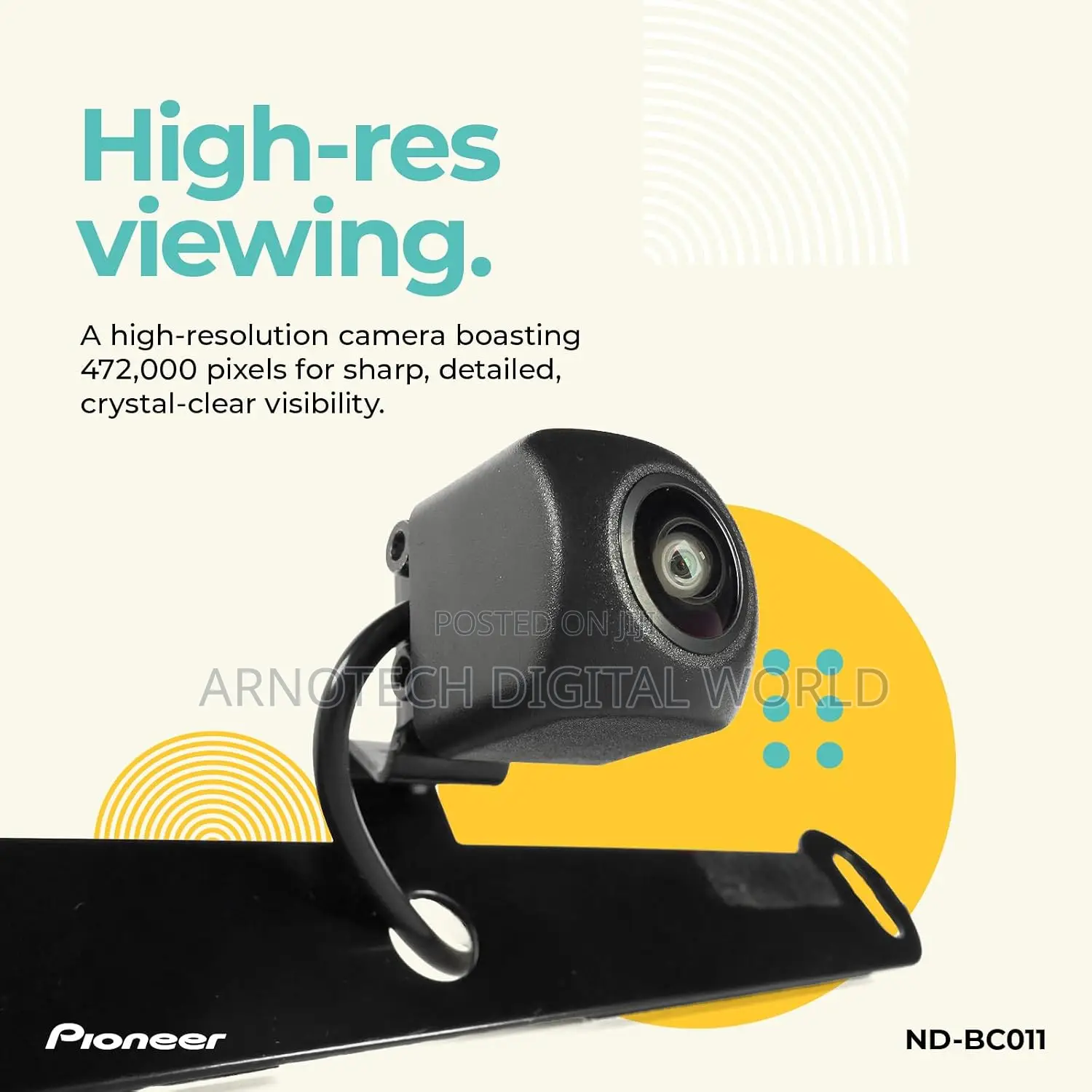 Universal Pioneer 2K 1080P Car Reverse Camera-Parking Assist Camera