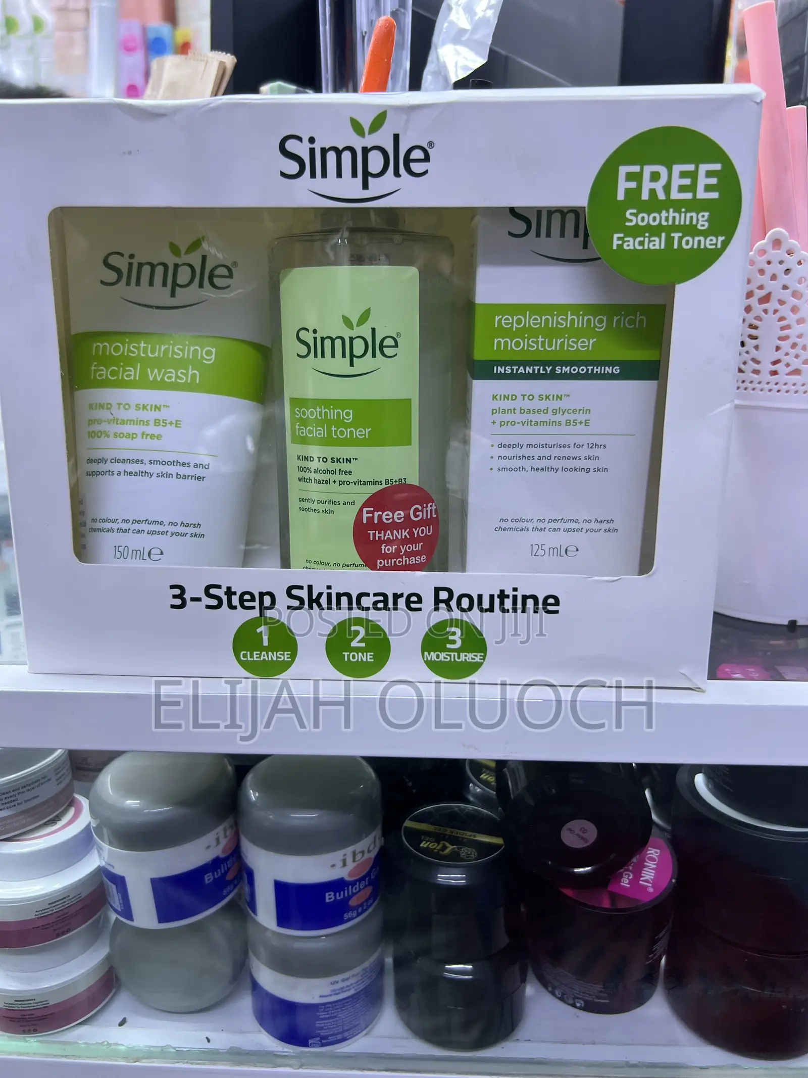 Simple Kind to Skin 3-Step Skincare Routine Gift Set,