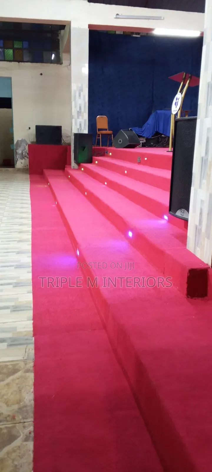 Easy-to-Vacuum 4mm Delta Wall to Wall Church Carpet