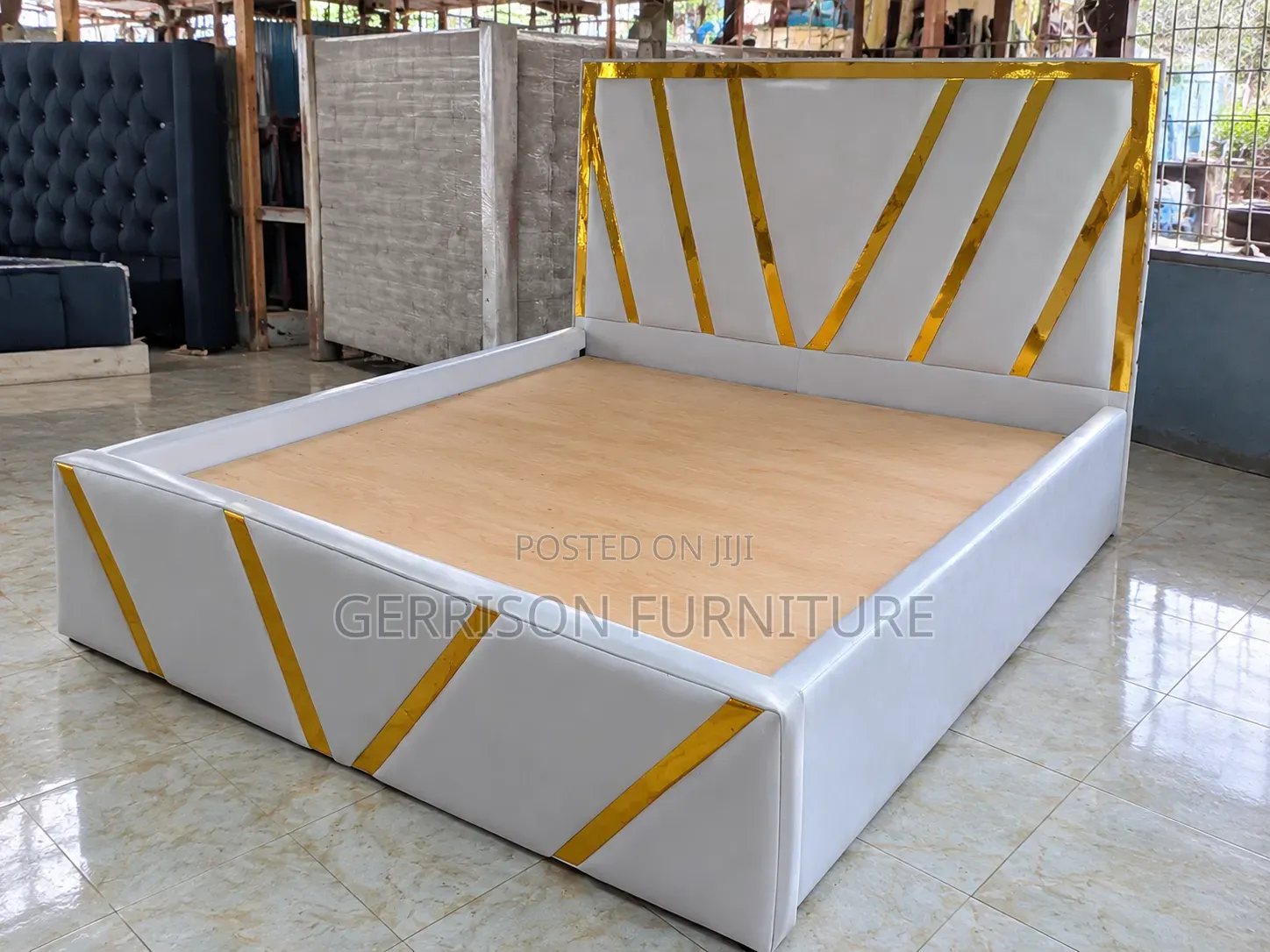 Brand New, Luxury 5x6 White Bed Frame
