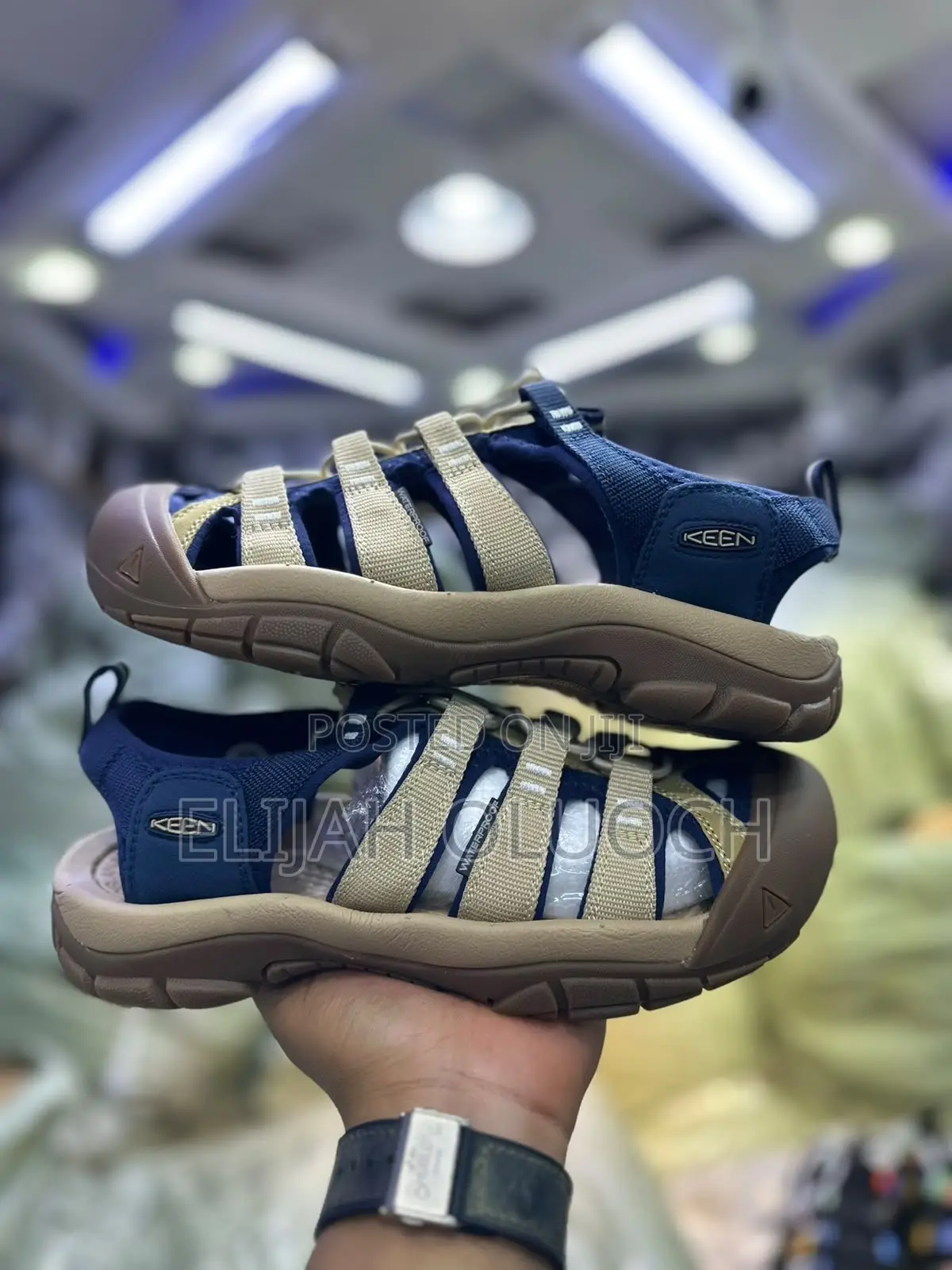 KEEN Open “ Brown Blue “ Quality Leather Size 39-45