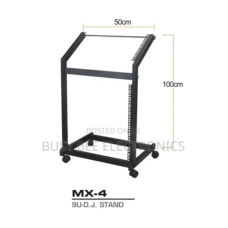 9U DJ Mixer Stand Rack Mount Stage Cart