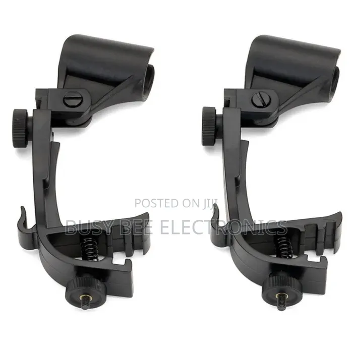 Drum Mic Holder Adjustable Clip on Drum 2pcs