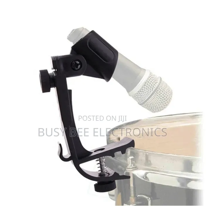 Drum Mic Holder Adjustable Clip on Drum 2pcs