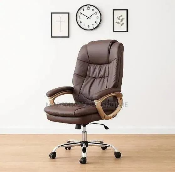 Office Chair; Brown Executive Office Chair