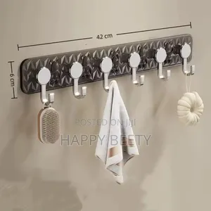Wall-Mounted Hook Rack (6 Hooks)