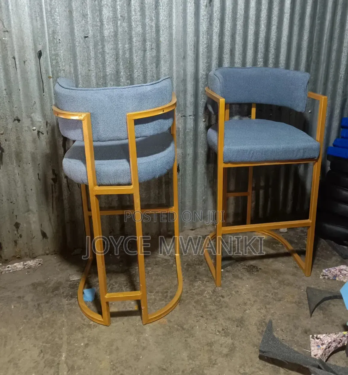 Modern Kitchen Island Stool or Bar Chair With a Curved Backrest