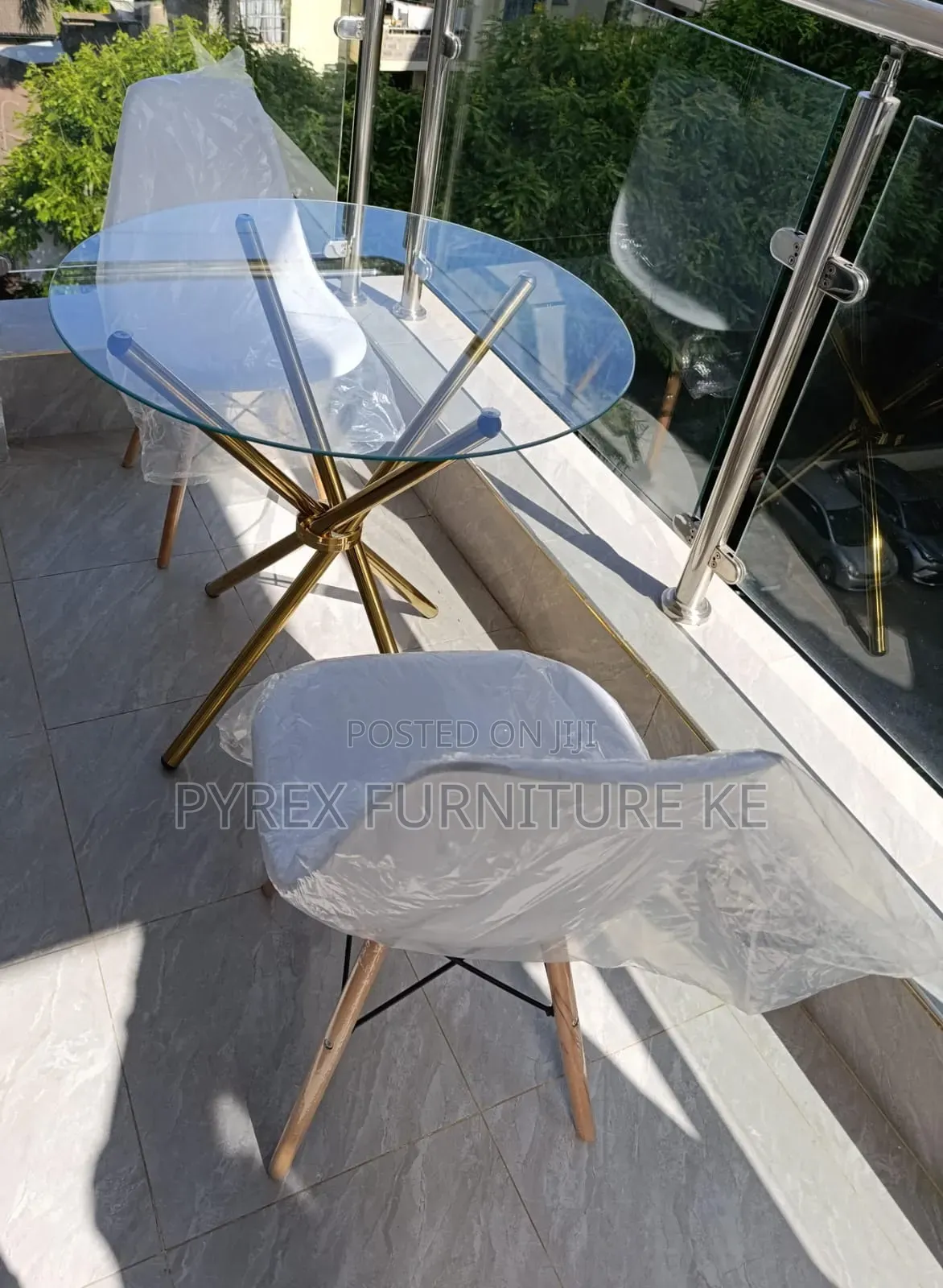 Outdoor Glass Top Dining Set