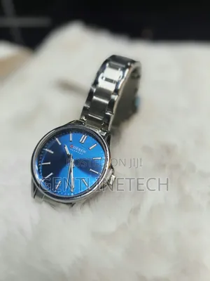 Curren 9090 Silver and Blue Watch