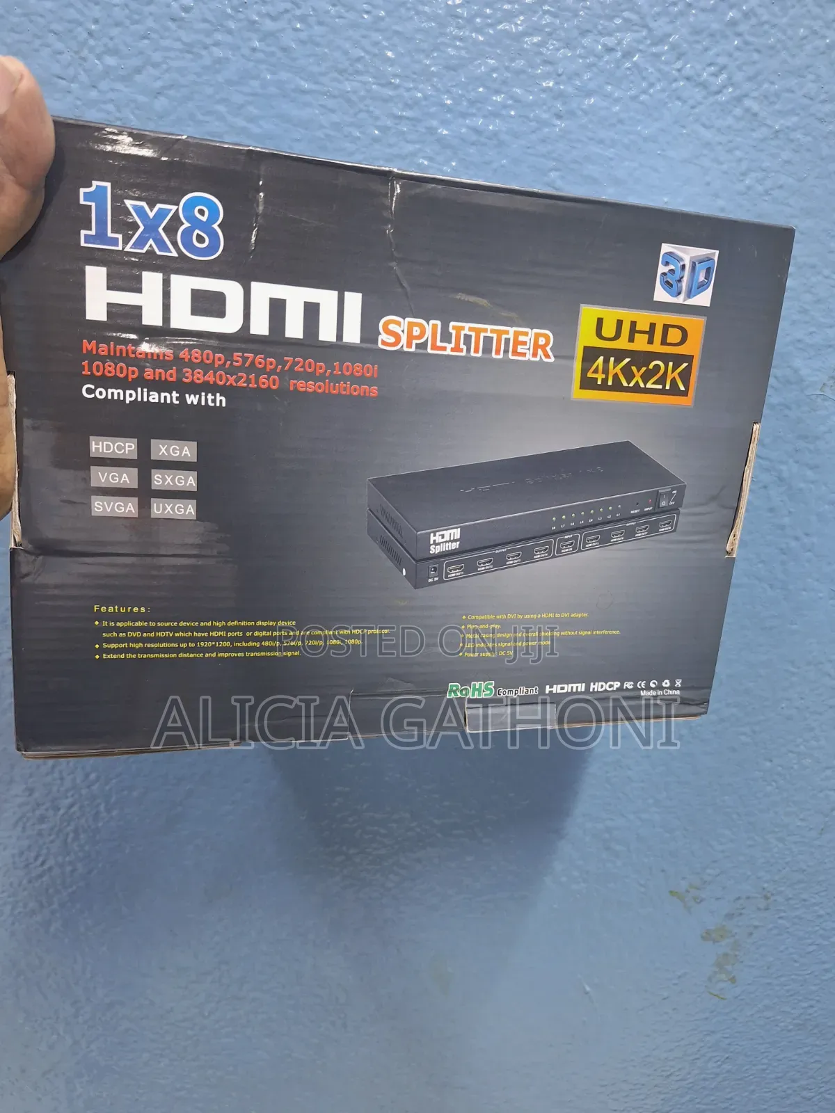 1x8 HDMI Splitter 4K Resolution