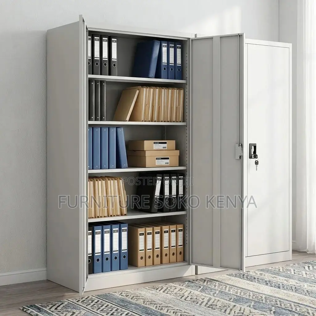 Executive Filing Cabinet | Two Doors Steel Stainless Cabinet