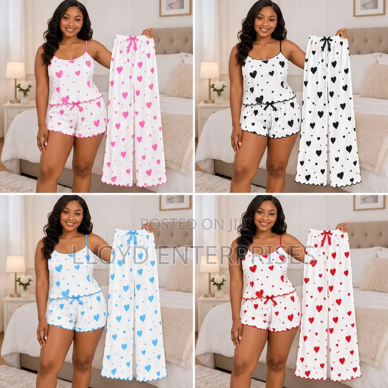3 PC Love Pajama Set Quality Top Notch