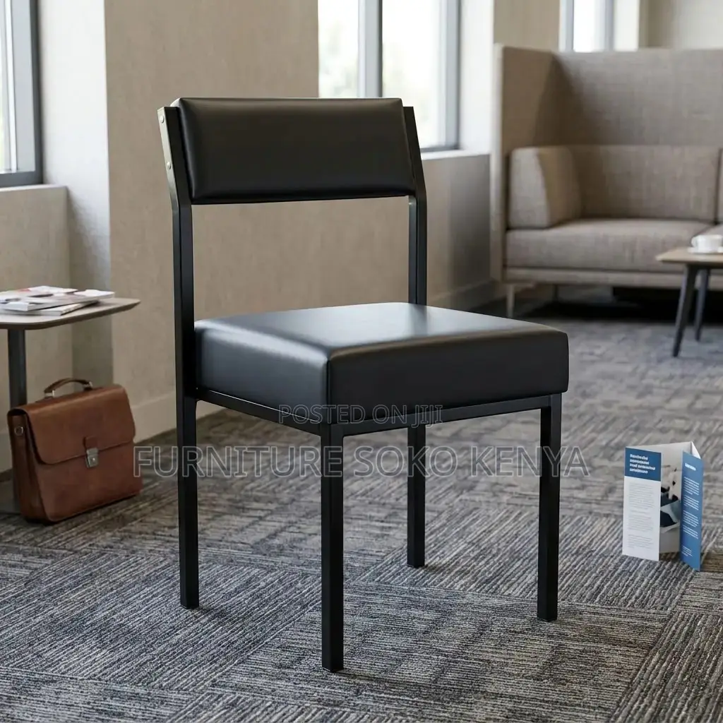 Training Chairs | Mid Backrest Visitor Black Seat