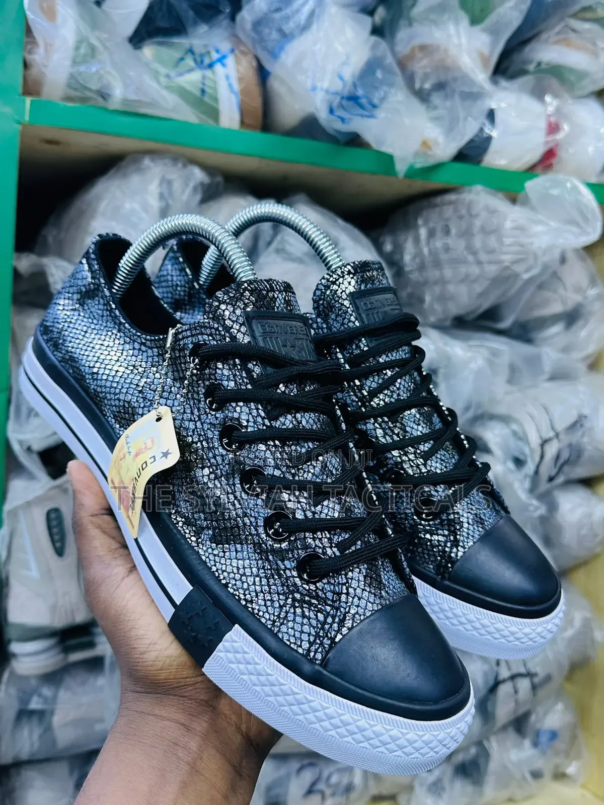 Quality Unisex Converse Snake Print Leather