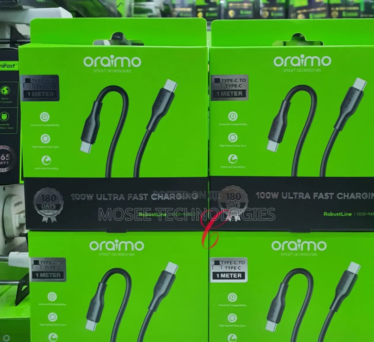 Oraimo RobustLine 100W Type-C to Type-C Fast Charging Cable