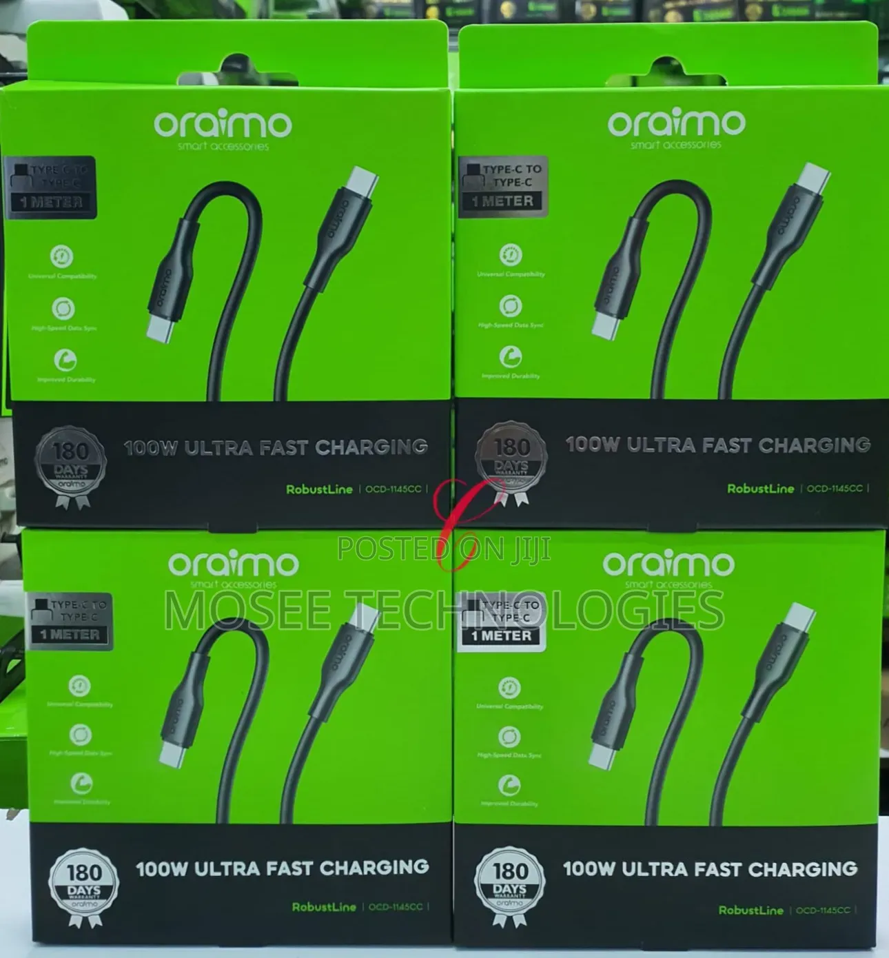 Oraimo RobustLine 5A USB-C to USB-C Data Cable