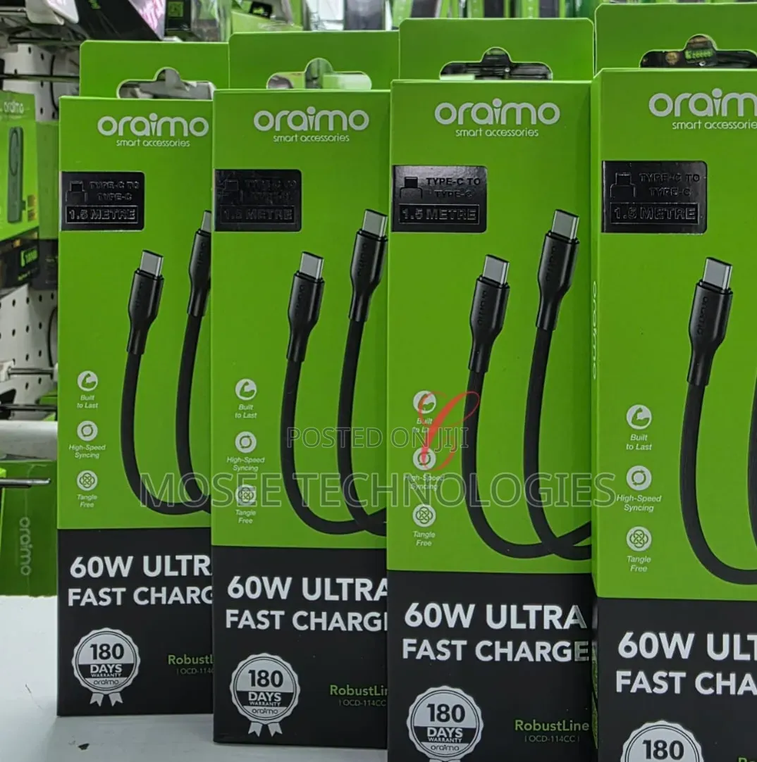 Oraimo RobustLine OCD-114CC – 60W Ultra-Fast Charging Cable