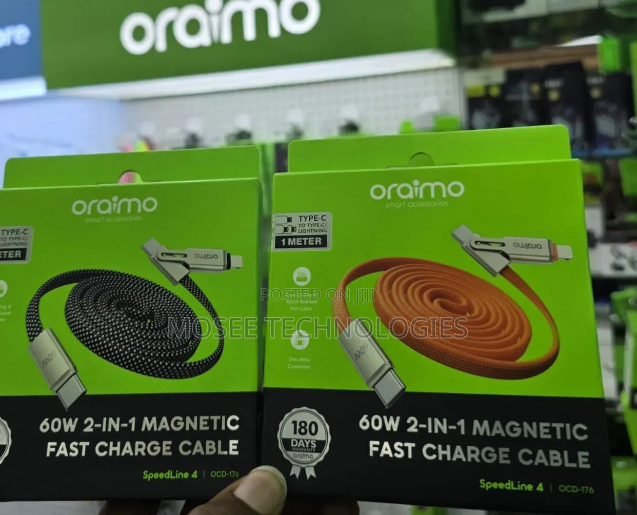 Oraimo SpeedLine 4 – 60W Magnetic Fast Charger Cable