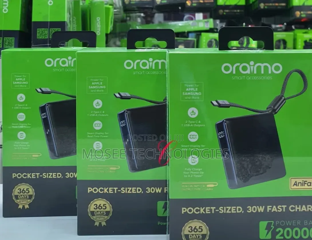 Oraimo PowerNova L21 – 30W 20000mAh Portable Charger